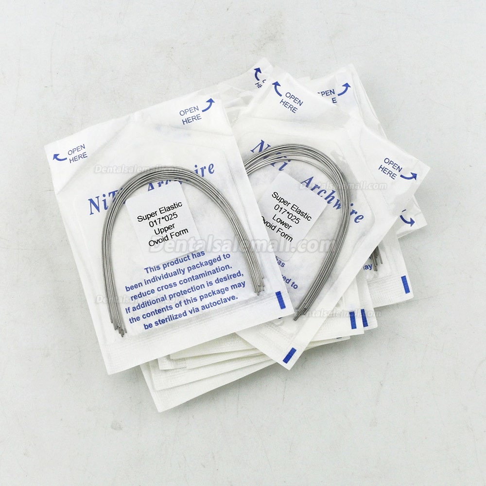 10Packs Dental Orthodontic Super Elastic NITI Arch Wire Rectangular Ovoid U/L